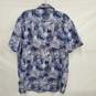 Patagonia MN's 100% Organic Cotton Blue Floral Short Sleeve Shirt Size L image number 2