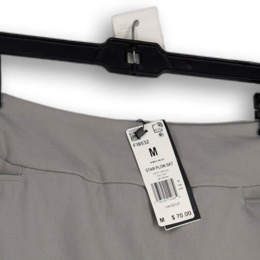 NWT Womens Gray Star Plon Pockets Elastic Waist Athletic Skort Size Medium image number 3