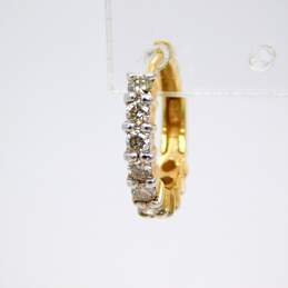 14K Yellow Gold 0.40 CTTW Diamond Single Mini Hoop Earring 1.7g alternative image