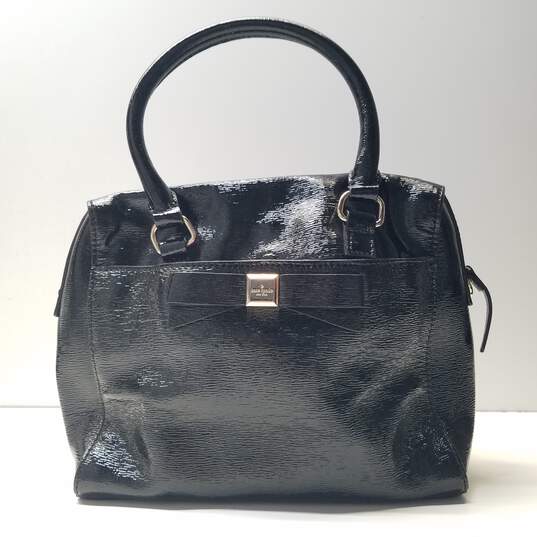 Buy the Kate Spade Patent Leather Black Handbag | GoodwillFinds
