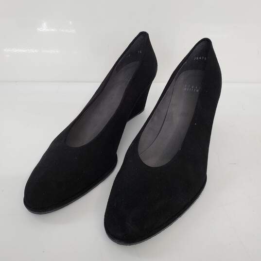 Stuart Weitzman Black Suede Shoes Women's Size 10.5M image number 1