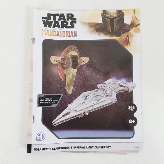 Star Wars Paper Model Kit Boba Fett S Starfighter & Imperial Light Cruiser Set image number 6