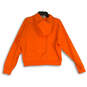 NWT Womens Orange Swoosh Logo Just Do It Pullover Hoodie Size Medium image number 2