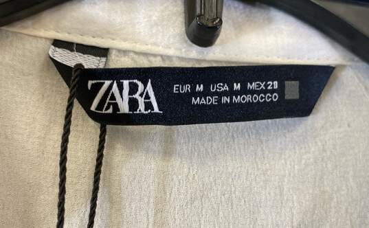 Zara Women's Ivory Blouse M NWT image number 3