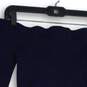 NWT Soho New York & Company Jeans Womens Navy Blue Knitted Full-Zip Sweater XS image number 4