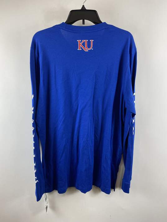 Adidas Men Blue Long Sleeve Graphic T-shirt XL NWT image number 2