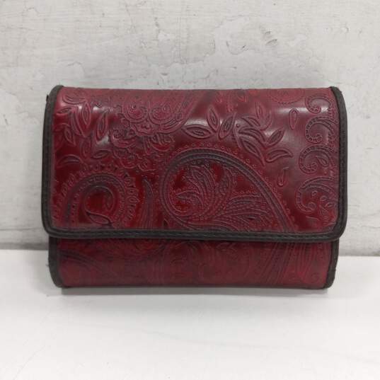Relic Unisex Red Embossed Faux Leather Tri-Fold Wallet image number 1