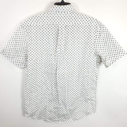 Michael Kors Men White Printed Button Up Shirt L NWT image number 2