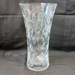 11.75" Cut Crystal Glass Laurus Pattern Vase
