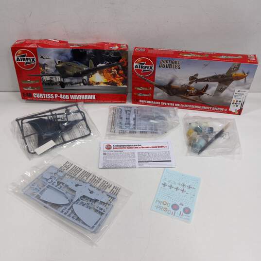 Bundle of 2 Airfix Fighter Plane Opened Model Kits image number 1
