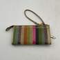 Coach Womens Multicolor Striped Sequin Wristlet Wallet With Matching Coin Purse image number 2