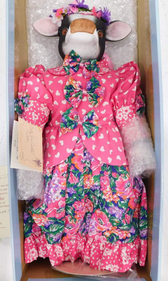 VTG Goebel Betty Jane Carter Doll Ms. Moonica Buttermilk Musical Cow IOB image number 4