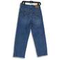 Womens Ribcage Blue Medium Wash Pockets Straight Leg Ankle Jeans Size 28 image number 2