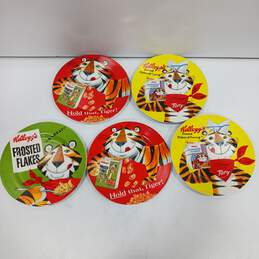 Set of 5 2007 Vintage Kellogg's Frosted Flakes Tony the Tiger Ceramic Lunch Plates alternative image