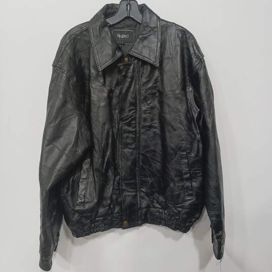 Men’s Vintage PBXBasics Patchwork Leather Jacket Sz L image number 1