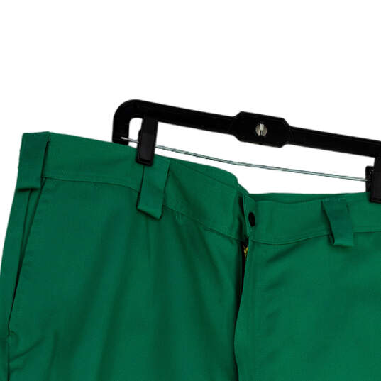 NWT Mens Green Flat Front Pockets Straight Leg Carpenter Pants Size 42X32 image number 3