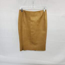 Dolce & Gabbana Women's Tan Leather Knee Length Skirt Size 38 alternative image