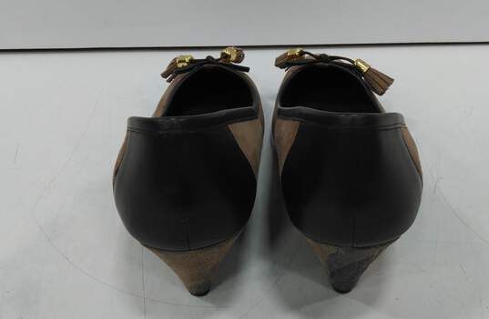 Lauren Ralph Lauren Women's Brown Surde Wedge Heel Slip On Shoes Size 11B image number 10