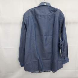 Calvin Klein Indigo Blue Regular Fit Button Up Dress Shirt Men's Size 15-1/2 32-33 NWT alternative image