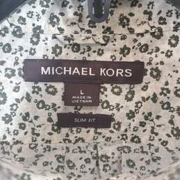 Michael Kors Ivory Floral Button Up Sz L alternative image