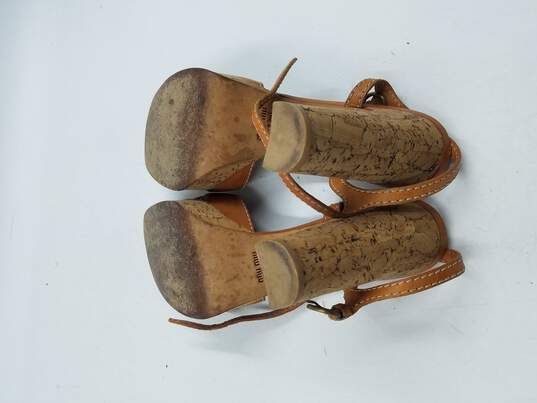 Miu Miu Cognac Sandals Women's 9.5 | 39.5 image number 5