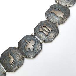 Jerusalem - Israel Sterling Silver Story Telling Panel 7in Bracelet Damage 23.9g alternative image