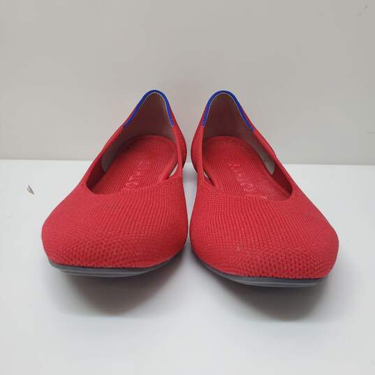 Rothy's Square Toe Ballet Flats in Chilly Red Women's 7.5 image number 2