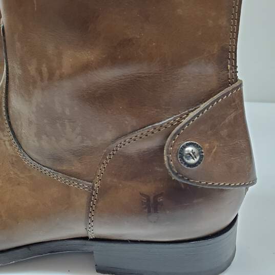 Frye Melissa Button Back Zip Short Brown Boot Women's Size 10B image number 6