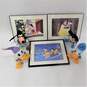 Disney 1980s-90s Litho Prints Snow White Mickey & Friends W/ Plushies image number 1