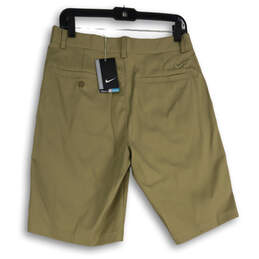 NWT Mens Khaki Flat Stay Cool Standard Fit Pockets Golf Chino Shorts Sz 30 alternative image