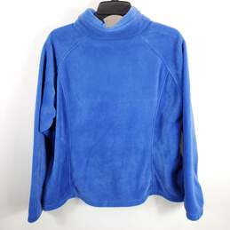 Columbia Women Blue Fleece Jacket 2X alternative image