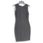 Womens Black Round Neck Sleeveless Back Zip Bodycon Dress Size PS image number 2