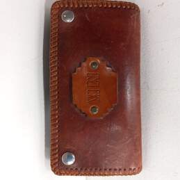 Mens Brown Leather Inner Pocket Zipper Folding Bifold Wallet