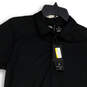 NWT Mens Black Collared Short Sleeve Stretch Side Slit Polo Shirt Size S image number 3