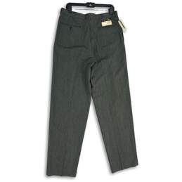 NWT Mens Gray Exact Pleated Front Pockets Straight Leg Dress Pants Size 36x34 alternative image