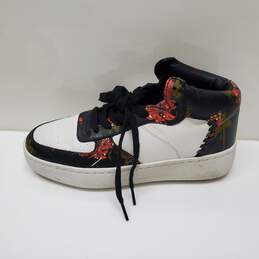 Coach White Leather Hi-Top Sneaker-Floral Wild Lilly- Mens 7.5