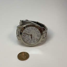 Designer Betsey Johnson Silver-Tone Round Chain Strap Analog Wristwatch alternative image