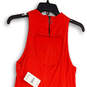 NWT Womens Orange Sleeveless Cut Out Back Short A-Line Dress Size Medium image number 4