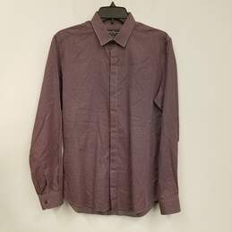 Salvatore Ferragamo Mens Multicolor City Fit Collared Button Up Shirt Sz M