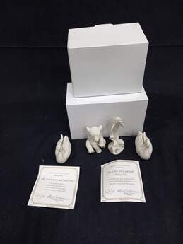 Set Of 4 Lenox Ivory & Gold Porcelain Figurines