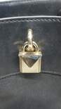 Michael Kors Black Tumbled Leather Bag w/ Gold Pendant Lock image number 4