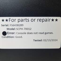 Sony Playstation 2 slim SCPH-70012 console - matte black >>FOR PARTS OR REPAIR<< alternative image