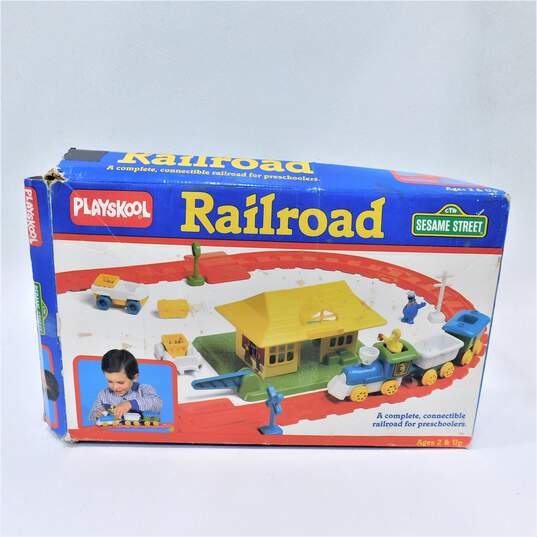 Vintage Playskool Sesame Street Railroad Train Playset IOB image number 5