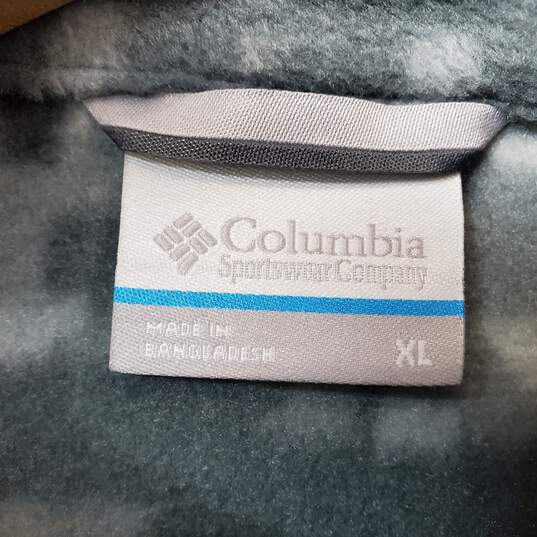Columbia Gray Fleece Full Zip Jacket Women's XL image number 3
