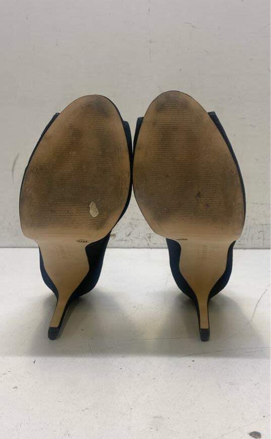 Gianni Bini Cadince Suede Peep Toe Heel Shoes Black 11 image number 6