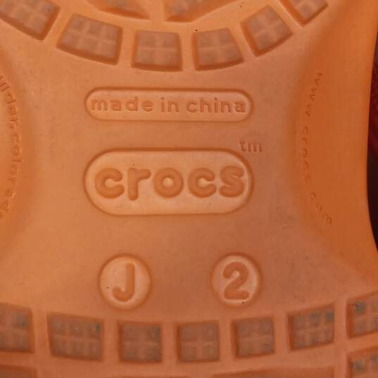 Crocs Girls Orange Clogs Size 2 image number 8