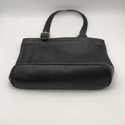 Coach Womens Black Soho Leather Adjustable Strap Inner Pockets Tote Bag alternative image