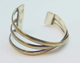 Vintage Robert Nilsson Sterling Silver Modernist Twisted Cuff Bracelet 42.1g alternative image