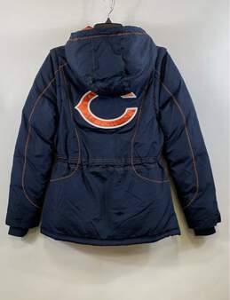 Reebok NFL Womens Blue Long Sleeve Hooded Chicago Bears Puffer Jacket Size Small alternative image
