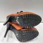 Xhilaration Women's Boot Like Orange Suede High Heel Boots Size 10 image number 5